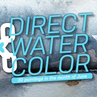 Aquarell Challenge im Juni:  #30x30DirectWatercolor2022